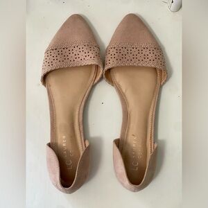 Laureen Conrad Blush Pink Slip On Pointed Toe Flats